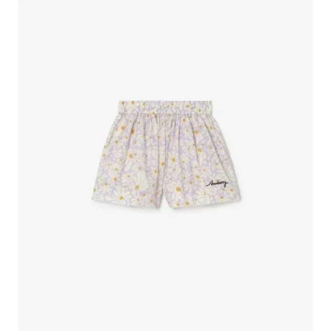 Pantaloni scurți din bumbac cu margarete Pantaloni scurți din bumbac cu margarete