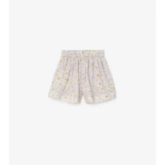 Pantaloni scurți din bumbac cu margarete