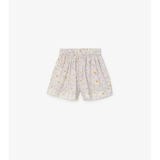 Pantaloni scurți din bumbac cu margarete Pantaloni scurți din bumbac cu margarete