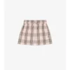 Pantaloni scurți din bumbac cu model în carouri Pantaloni scurți din bumbac cu model în carouri