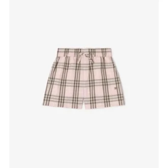Pantaloni scurți din bumbac cu model în carouri