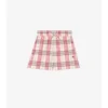 Pantaloni scurți din bumbac cu model în carouri Pantaloni scurți din bumbac cu model în carouri