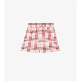 Pantaloni scurți din bumbac cu model în carouri