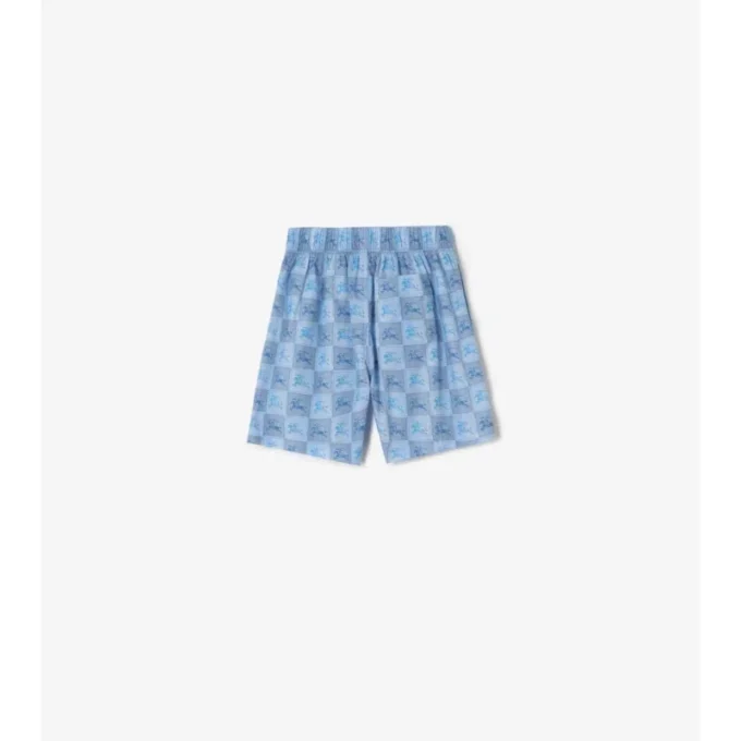 Pantaloni scurți din bumbac cu model în carouri EKD Pantaloni scurți din bumbac cu model în carouri EKD