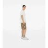 Pantaloni scurți din mătase cu imprimeu în carouri