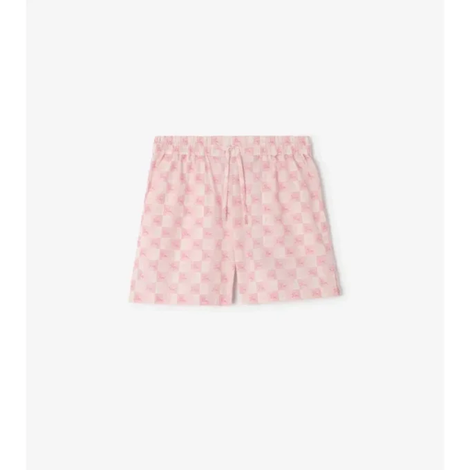 Pantaloni scurți din poplin de bumbac cu model în damă EKD Pantaloni scurți din poplin de bumbac cu model în damă EKD