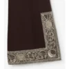 Pantaloni scurți evazați din lână și mătase brodați Pantaloni scurți evazați din lână și mătase brodați