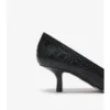 Pantofi pumps cu toc jos din piele în carouri Pantofi pumps cu toc jos din piele în carouri