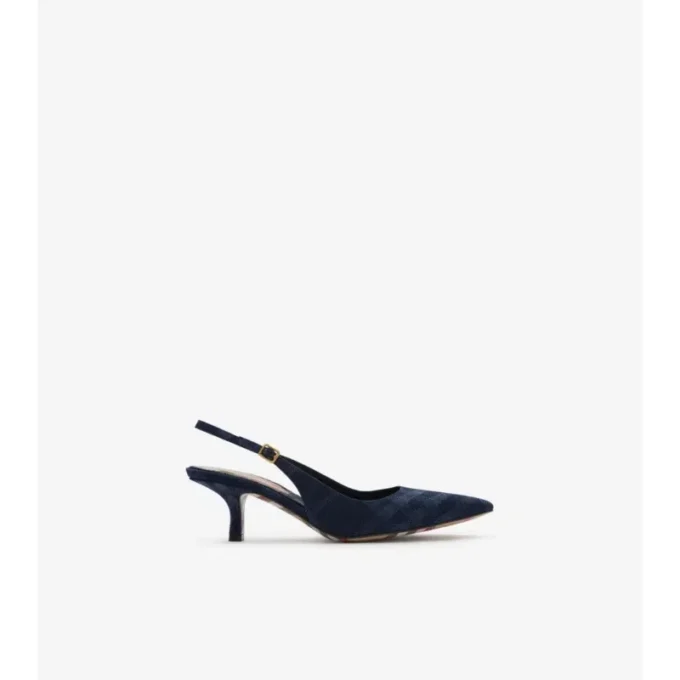 Pantofi pumps cu toc înalt și baretă în spate Check Dame