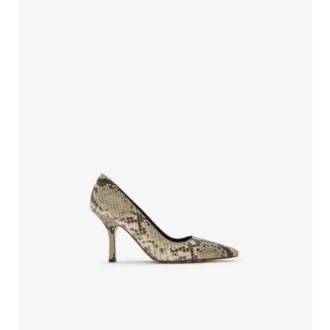 Pantofi pumps Dame din piele cu imprimeu de piton 