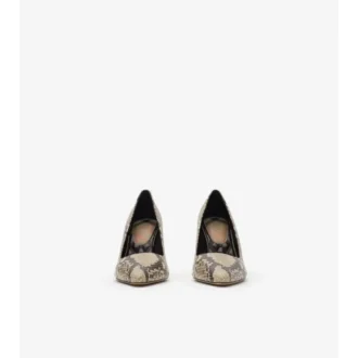 Pantofi pumps Dame din piele cu imprimeu de piton 