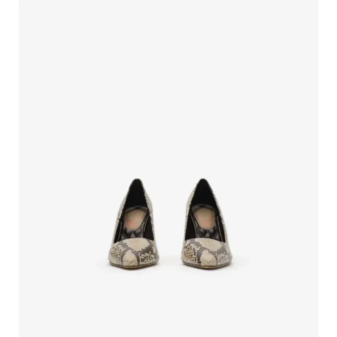 Pantofi pumps Dame din piele cu imprimeu de piton 