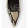 Pantofi pumps Dame din piele cu imprimeu de piton 