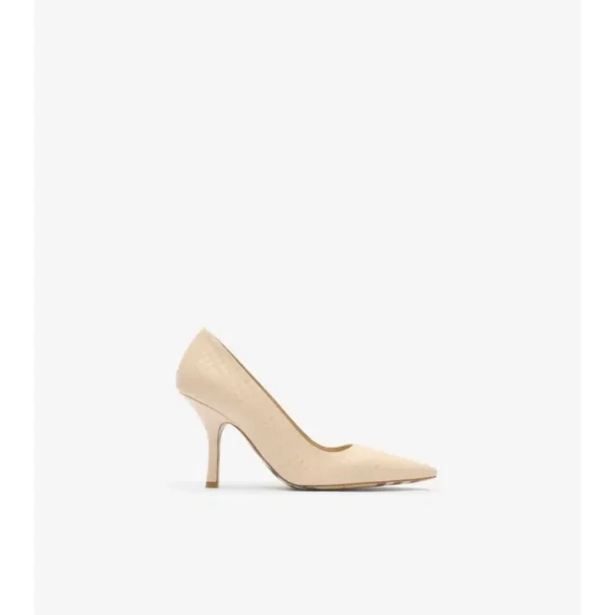 Pantofi pumps Dame din piele cu imprimeu în carouri Pantofi pumps Dame din piele cu imprimeu în carouri