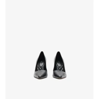 Pantofi pumps Dame din piele cu imprimeu în carouri