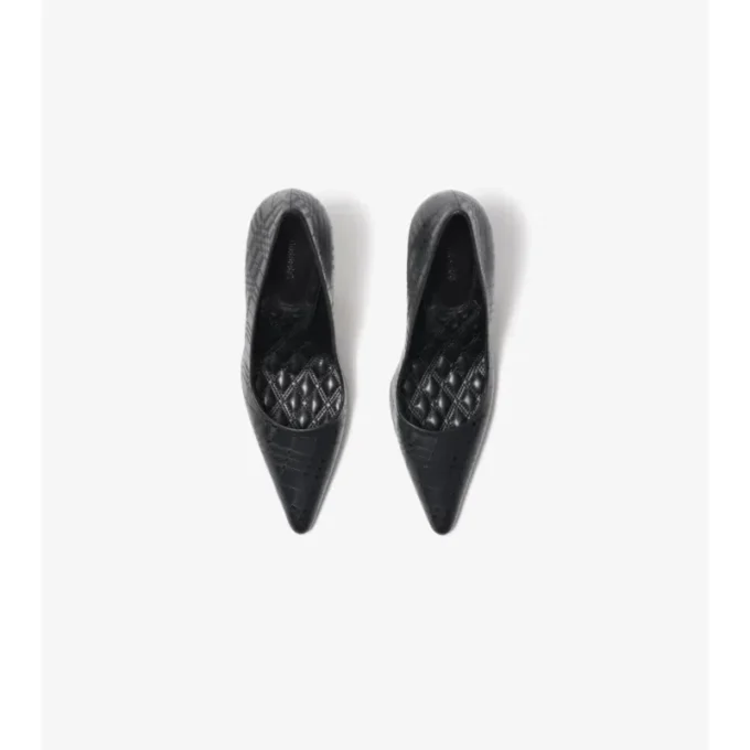 Pantofi pumps Dame din piele cu imprimeu în carouri Pantofi pumps Dame din piele cu imprimeu în carouri