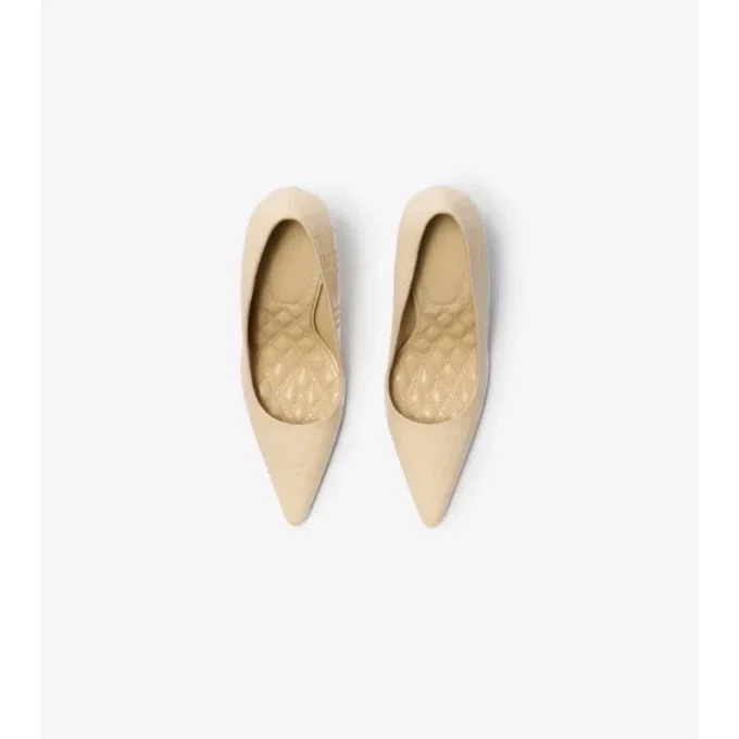 Pantofi pumps Dame din piele cu imprimeu în carouri Pantofi pumps Dame din piele cu imprimeu în carouri