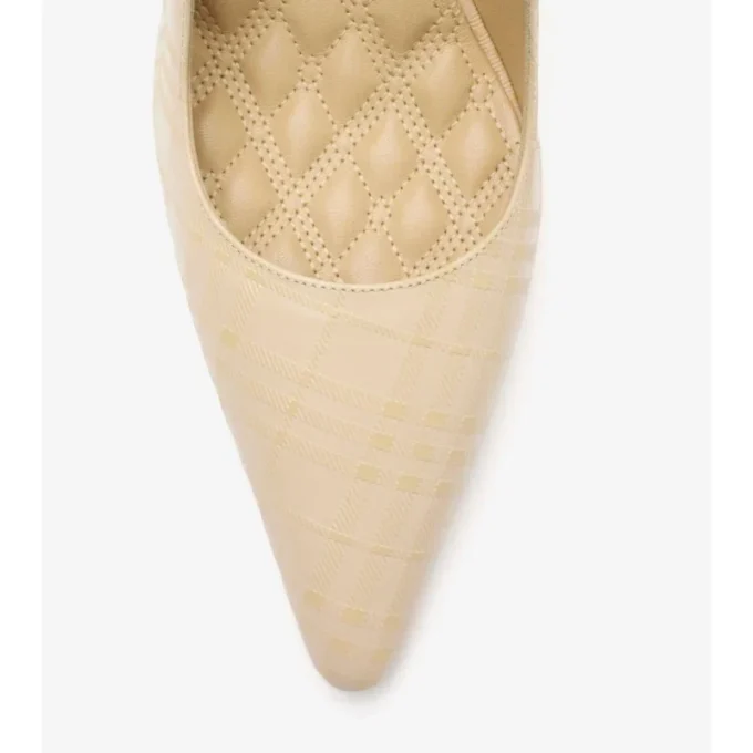 Pantofi pumps Dame din piele cu imprimeu în carouri Pantofi pumps Dame din piele cu imprimeu în carouri
