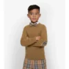Papion din poplin de bumbac cu model în carouri Papion din poplin de bumbac cu model în carouri