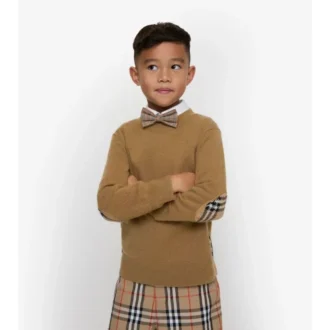 Papion din poplin de bumbac cu model în carouri
