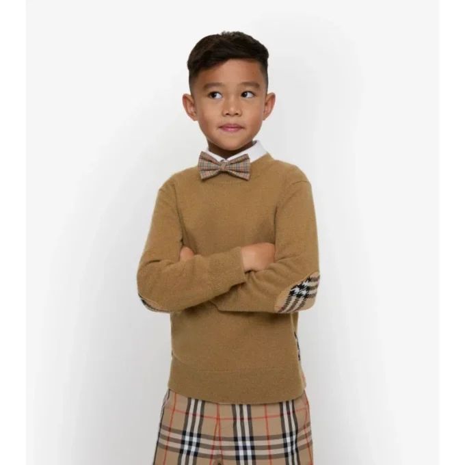Papion din poplin de bumbac cu model în carouri Papion din poplin de bumbac cu model în carouri