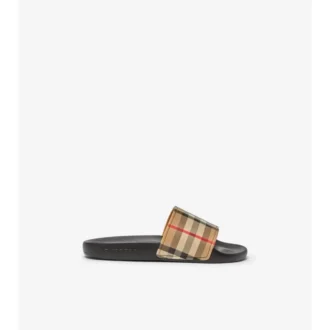 Papuci cu imprimeu în carouri Vintage Check