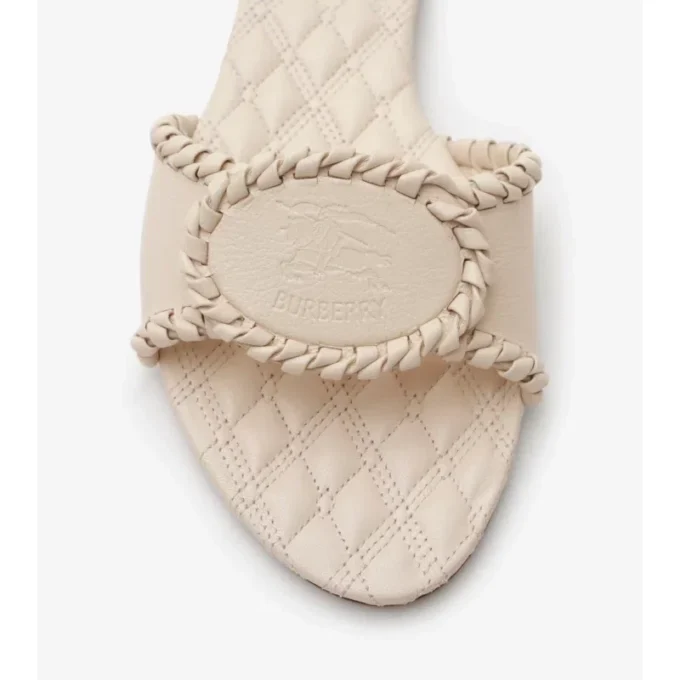 Papuci din piele cu sigla Knight Papuci din piele cu sigla Knight