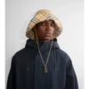 Pălărie din gabardină cu boruri în carouri Pălărie din gabardină cu boruri în carouri