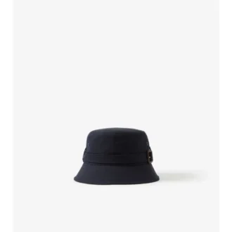 Pălărie tip bucket din gabardine de bumbac, cu curele Pălărie tip bucket din gabardine de bumbac, cu curele