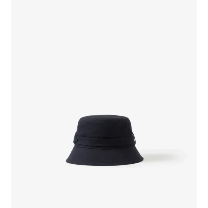 Pălărie tip bucket din gabardine de bumbac, cu curele