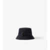 Pălărie tip bucket din gabardine de bumbac, cu curele