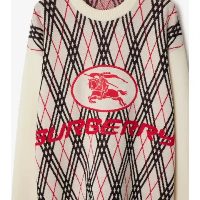 Pulover din amestec de lână cu model Argyle Pulover din amestec de lână cu model Argyle