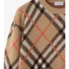 Pulover din amestec de lână și mohair cu model în carouri Pulover din amestec de lână și mohair cu model în carouri