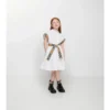 Rochie-cămașă din bumbac cu borduri în carouri Rochie-cămașă din bumbac cu borduri în carouri