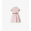 Rochie-cămașă din bumbac cu borduri în carouri Rochie-cămașă din bumbac cu borduri în carouri