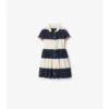 Rochie-cămașă din bumbac cu dungi și bordură în carouri Rochie-cămașă din bumbac cu dungi și bordură în carouri