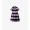 Rochie-cămașă din bumbac cu dungi și bordură în carouri Rochie-cămașă din bumbac cu dungi și bordură în carouri