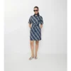 Rochie-cămașă din bumbac cu imprimeu în carouri Rochie-cămașă din bumbac cu imprimeu în carouri