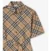 Rochie-cămașă din bumbac cu imprimeu în carouri Rochie-cămașă din bumbac cu imprimeu în carouri
