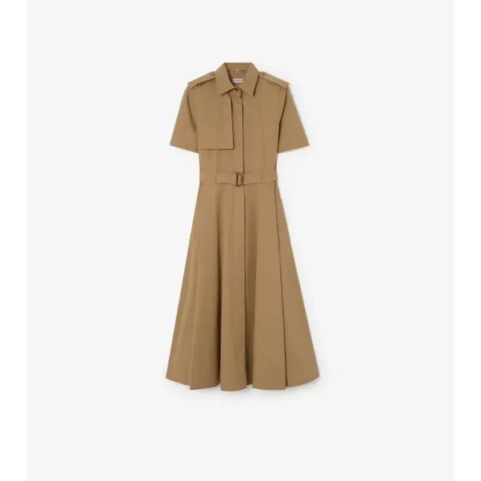 Rochie-cămașă din poplin de bumbac