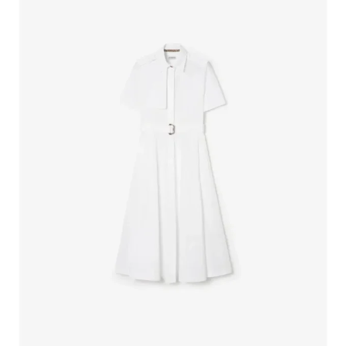 Rochie-cămașă din poplin de bumbac