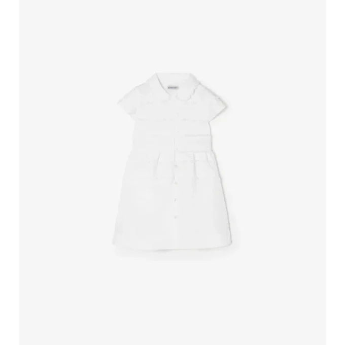 Rochie-cămașă din poplin de bumbac Rochie-cămașă din poplin de bumbac