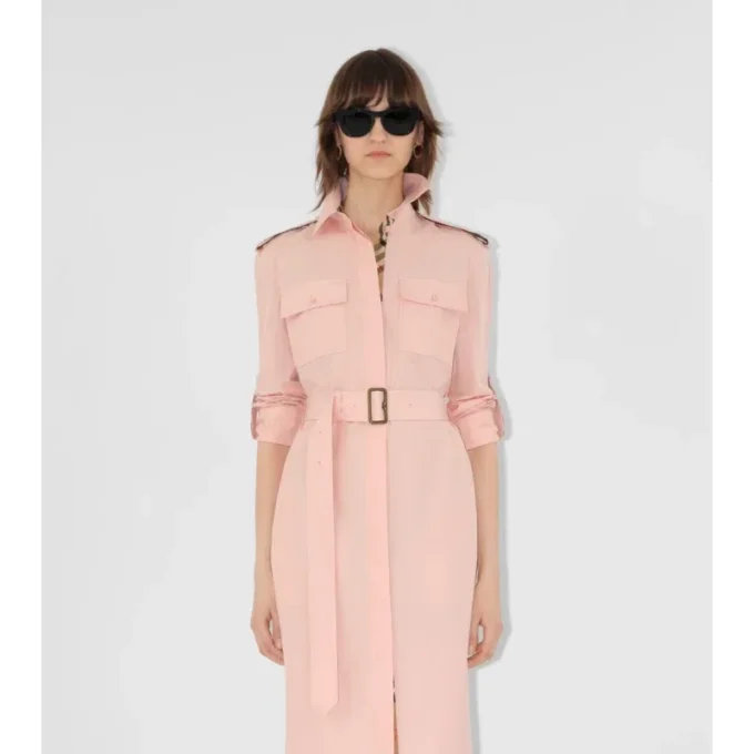 Rochie-cămașă din poplin de bumbac