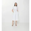 Rochie-cămașă din poplin de bumbac