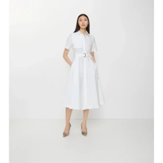 Rochie-cămașă din poplin de bumbac