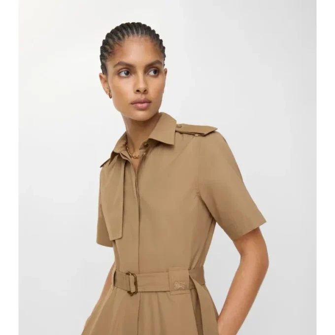 Rochie-cămașă din poplin de bumbac