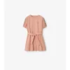 Rochie de tip tricou din bumbac cu borduri în carouri