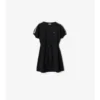 Rochie de tip tricou din bumbac cu borduri în carouri