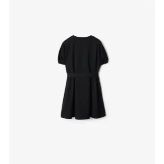 Rochie de tip tricou din bumbac cu borduri în carouri