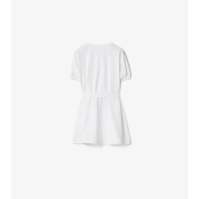 Rochie de tip tricou din bumbac cu borduri în carouri